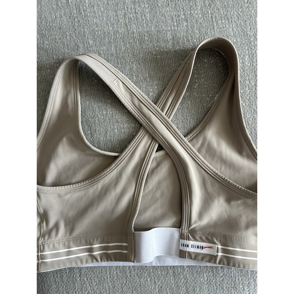 Adam Selman Beige Sports  Bra L Crossover Yoga Size L - Picture 5 of 6